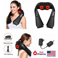 Massager Heat Deep 3D Kneading Pillow