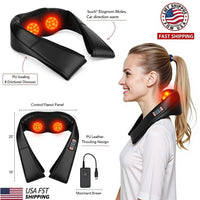 Massager Heat Deep 3D Kneading Pillow